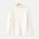 HI-NECK SWEATER OFF WHITE FLORAL PEARL