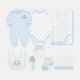 BABY BOYS GIFT SET GREY ELEPHANT