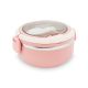 STAINLESS STEEL LUNCH BOX W/SPOON 700ML PINK