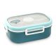 PLASTIC LUNCH BOX 1100ML BLUE WITH CUTLERY