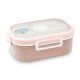 PLASTIC LUNCH BOX 1100ML PINK WITH CUTLERY