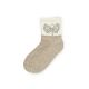 GIRL SOCKS BEIGE SEQUINED BUTTERFLY