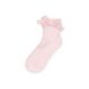 GIRL SOCKS PINK LACED BOW