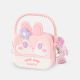 GIRL PURSE RUBBER PINK BUNNY