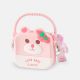 GIRL PURSE RUBBER PINK BEAR