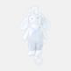 STUFF TOY WHITE & SKY BLUE RABBIT