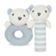 STUFF TOY BLUE BABY BEAR KITTY HAND BELL AND SQUEAKERS
