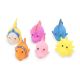 BATH TOYS MULTICOLOR FISHES SQUEAKY