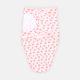 SWADDLE SHEET HEARTY PINK