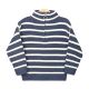 BOY SWEATER NAVY CROCHET STRIPED