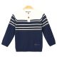 BOY SWEATER / SWEAT T-SHIRT NAVY STRIPED