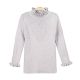 GIRL HI-NECK SWEATER GREY HEART