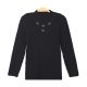 GIRL HI-NECK SWEATER BLACK SEQUINS