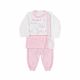 NEW BORN GIRL SUIT WHITE/PINK-BEAUTIFUL BUNNY