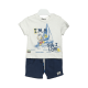 BOY SUIT-WHITE/BLUE