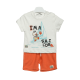 BOY SUIT-WHITE/ORANGE