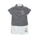 BOY SUIT-BLACK CHECK