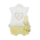 GIRL ROMPER-WHITE/YELLOW