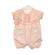 GIRL ROMPER-PEACH CHECK