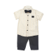 BOY SUIT-BEIGE/NAVY