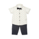 BOY SUIT-WHITE/NAVY