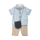 BOY SUIT-BLUE/KHAKI