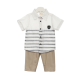 BOY SUIT-WHITE/KHAKI