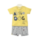 BOY SUIT-YELLOW/GREY