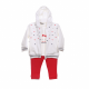 GIRL SUIT-WHITE/RED