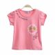 GIRL T-SHIRT FIERY ROSE HAPPY SEQUINED