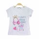 GIRL T-SHIRT TURQUOISE GREY SEQUINED