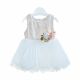 FANCY FROCK WHITE FLORAL TULLE