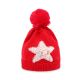 BABY WOOLEN CAP RED STAR KNITTED
