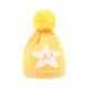 BABY WOOLEN CAP YELLOW STAR KNITTED