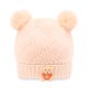 BABY WOOLEN CAP PEACH TEDDY KNITTED