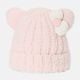 GIRL WINTER CAP PINK BEAR EARS BOW