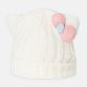 GIRL WINTER CAP OFF-WHITE BEAR EARS BOW