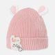 BABY WINTER CAP ROSE PINK BEAR THEME