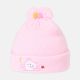 BABY WINTER CAP SOFT PINK LINED BOW