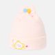 BABY WINTER CAP PEACH LINED BOW