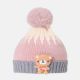 BABY WINTER CAP ROSE PINK POM POM