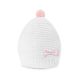 BABY WOOLEN CAP WHITE KNITTED POLKA DOT BOW