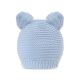 BABY WOOLEN CAP BLUE KNITTED POM POM