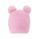 BABY WOOLEN CAP PINK KNITTED POM POM