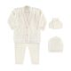 WOOLEN SUIT NEW BORN PINK STRIPED KNITTED