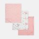 WRAPING SHEET MUSLIN PK-3 PINK FOX