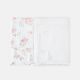 WRAPING SHEET MUSLIN PK-2 WHITE FLOWER