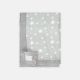 WRAPING SHEET MUSLIN STARS THEMED GREY